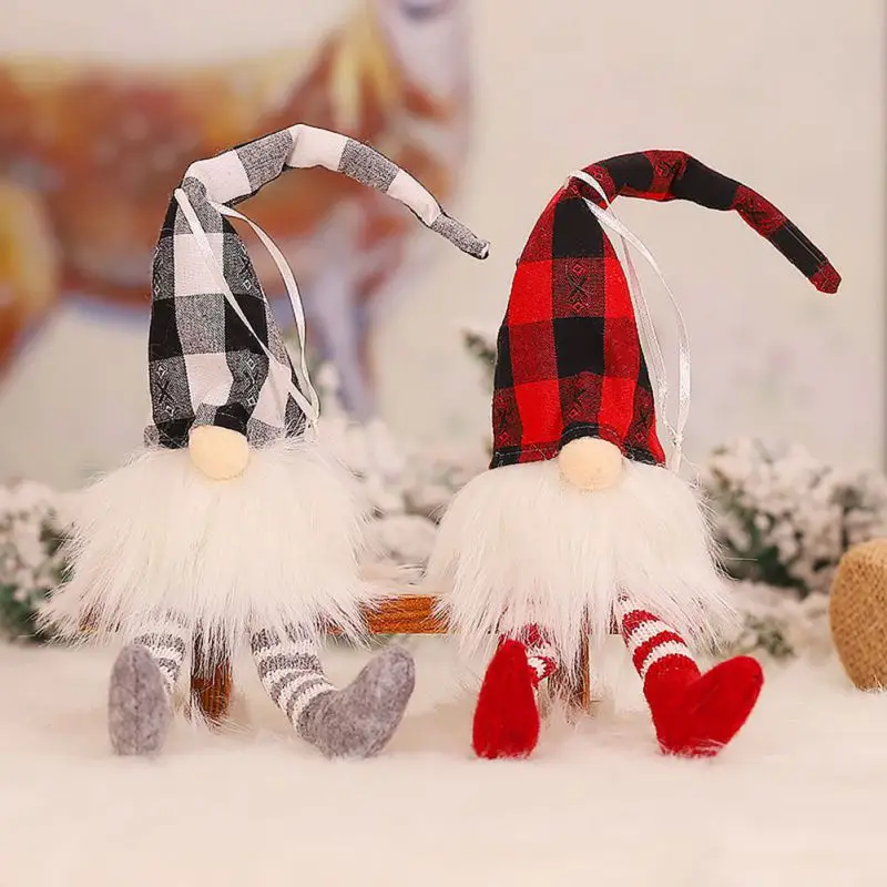 

Home Party Furnishings Lights Forest Man Doll Pendant Christmas Tree Decorations Classic Lattice Hanging Ornaments