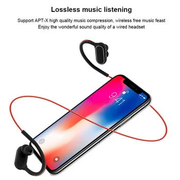 

Wireless Earphones Sports Waterproof Bluetooth Headset Ear Hanging Stereo Binaural Headphones with Mic for Iphone Xiaomi Huawei