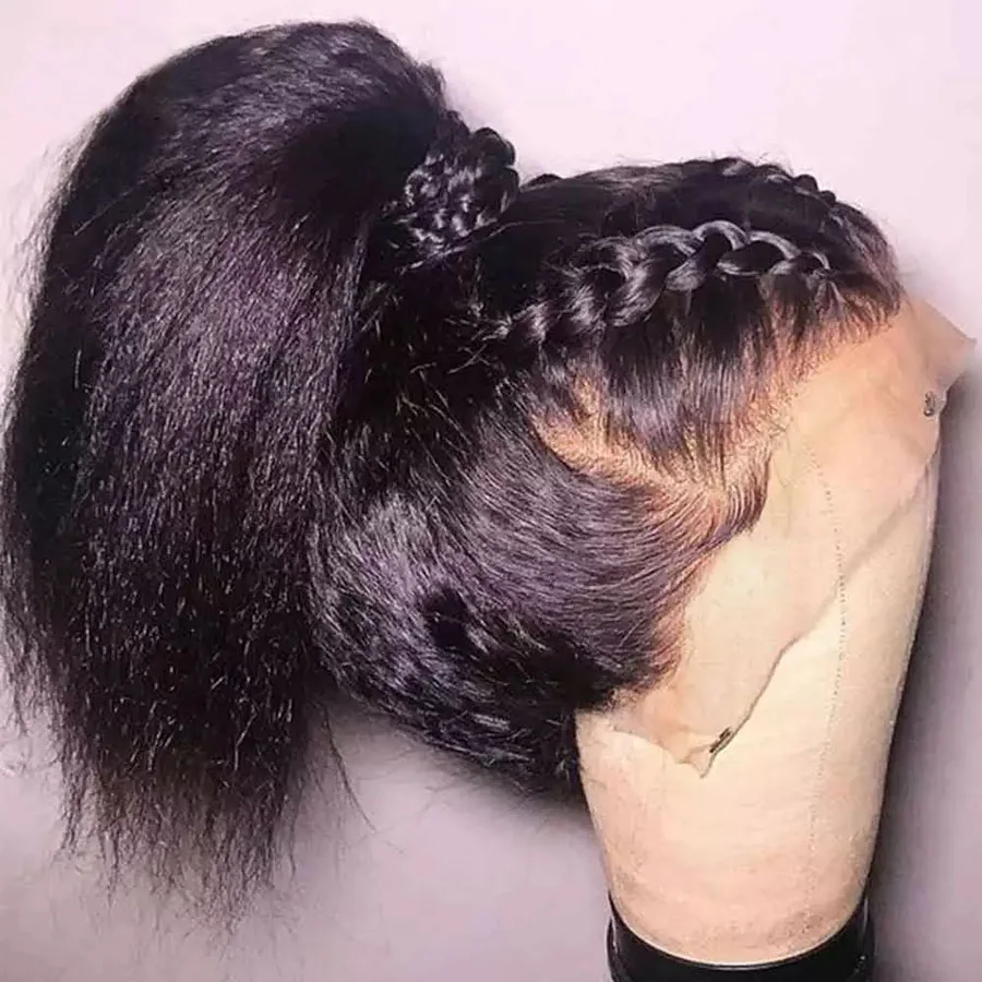 Glueless Full Lace Human Hair Wigs Remy Kinky Straight Lace Front Wig 360 Lace Front Wig Human Hair Pre Plucked Human Hair Wigs