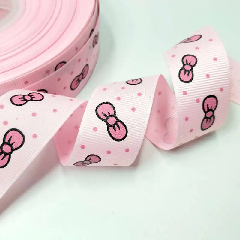 Репсовая лента с бантом 5 ярдов 1 дюйм|grosgrain ribbon|10 yardribbon wedding |