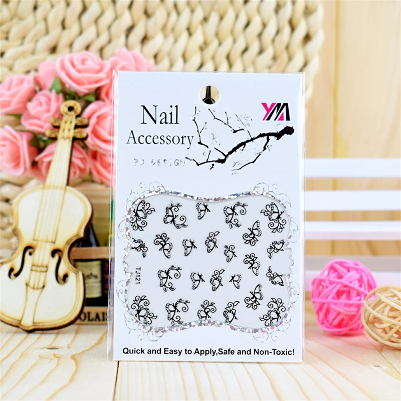 

3D Nail Sticker Korean Fashion Nail Sticker French Nail Sticker DIY Self-Adhesive Minimalist Design Nail Sticker