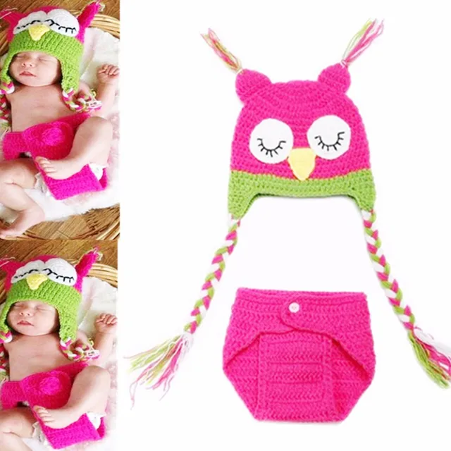 10 Types  Animal Shape Newborn Photo Costume Crochet Knitted Cute Baby Photography Props Accessories Type A