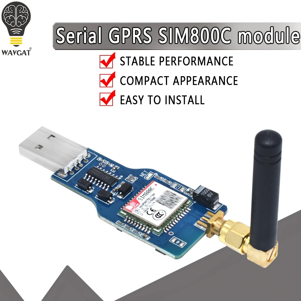 Четырёхдиапазонный модуль GSM GPRS SIM800C SIM800 для беспроводной Bluetooth передачи SMS с