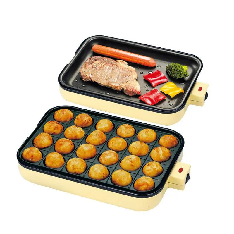 24 Holes Octopus Balls Maker Flat Grill Pan Baebecue pan Burning Plate Takoyaki machine DIY Kitchen Cooking Tool Snacks DIY