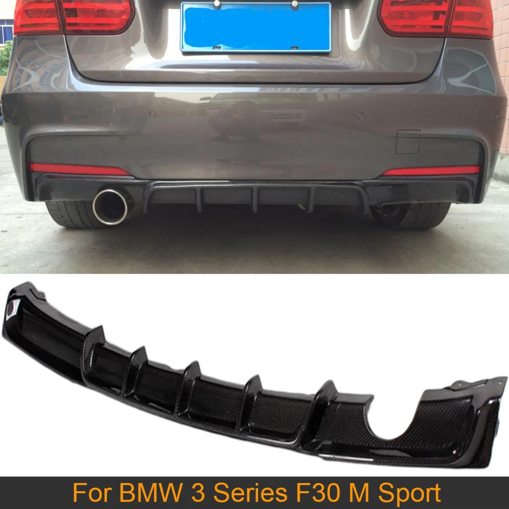 Rear Carbon Fiber Bumper Splitters Diffuser Fits BMW F30 328i 330i 335i 340i
