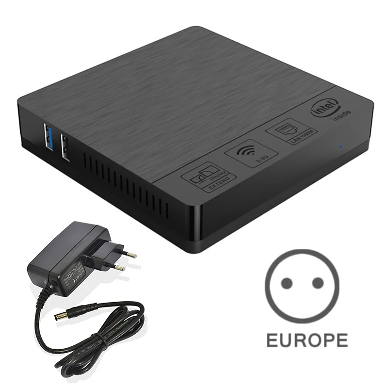 Мини-хост компьютера BT3 PRO II 4G+ 64G для Win10 домашнего офиса с интерфейсом VGA DC128 - Цвет: eu