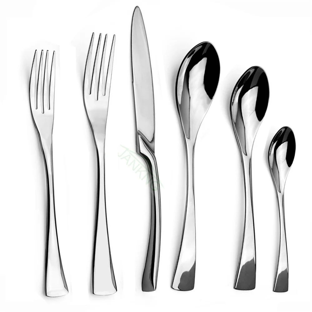 Cutlery Set Teaspoon Fork Silverware Creative Dinner Set Mirror Luxury Silver 304 Stainless Steel Dinnerware Set Steak Knife Forks picnic cutlery set,western style cutlery set,camping cutlery set,stainless steel cutlery set,cutlery set,wooden cutlery set,ceramic dinnerware set