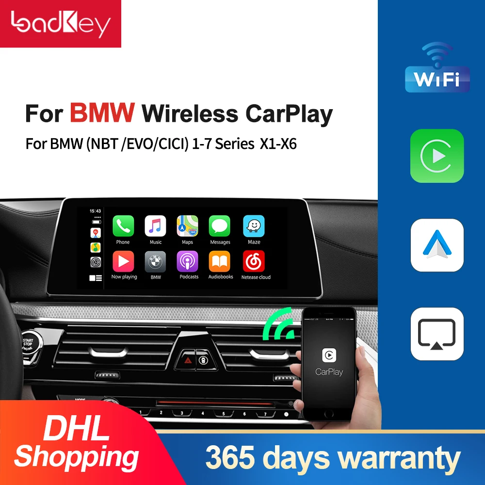 US $223.60 Loadkey Carlinkit Decoder Carplay Wirless Android Auto For BMW All Series X1X6 MINI Cooper NBT CIC EVO System Smart Box Kit