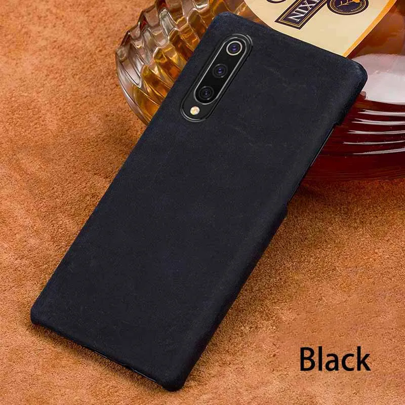 Чехол для телефона для Xiaomi mi 8 9se9T A1 A2 A3 lite Max 2 3 mi x 2s 3 Poco F1 Crazy Horse кожа случай для Redmi Примечание 4 4X 4A 5 6A 7A Pro - Цвет: Black