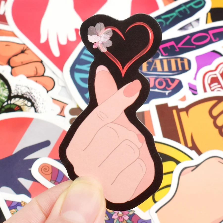 50 Pcs Finger Gesture Stiker Kartun Tangan Tangan Jempol Tanda Tahan Air Stiker Untuk Diy Tas Laptop Sepeda Gitar Lemari Es Stiker Aliexpress
