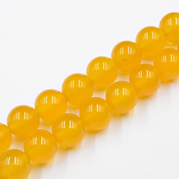 

Fashion Jewelry Yellow Agates 4-12mm Natural Stones Loose Beads Series DIY Men and Women Bracelet Necklace Anklet Accessories