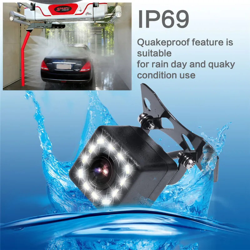 GSPSCN Parking System 2 in 1 TFT 5 HD Car Monitor with 170 Degrees Waterproof Car rear view Backup infrared camera + monitor