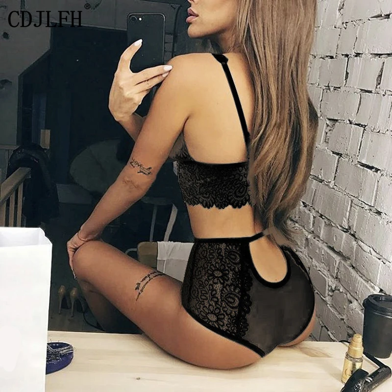 Модный сексуальный комплект с бюстгальтером, женский кружевной прозрачный комплект нижнего белья с застежкой сзади, бесшовный эротический комплект с вышивкой