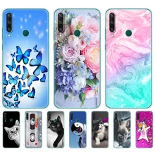 Capa de silicone para huawei y6p, capa macio de 6.3