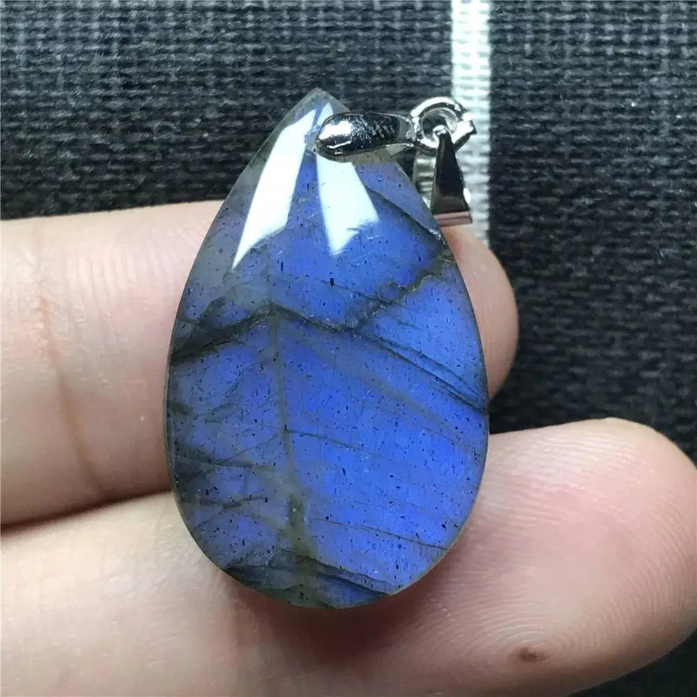 

Top Natural Blue Light Labradorite Pendant For Woman Man Crystal 26x16x7mm Beads Best Gift Reiki Stone Fashion Jewelry AAAAA