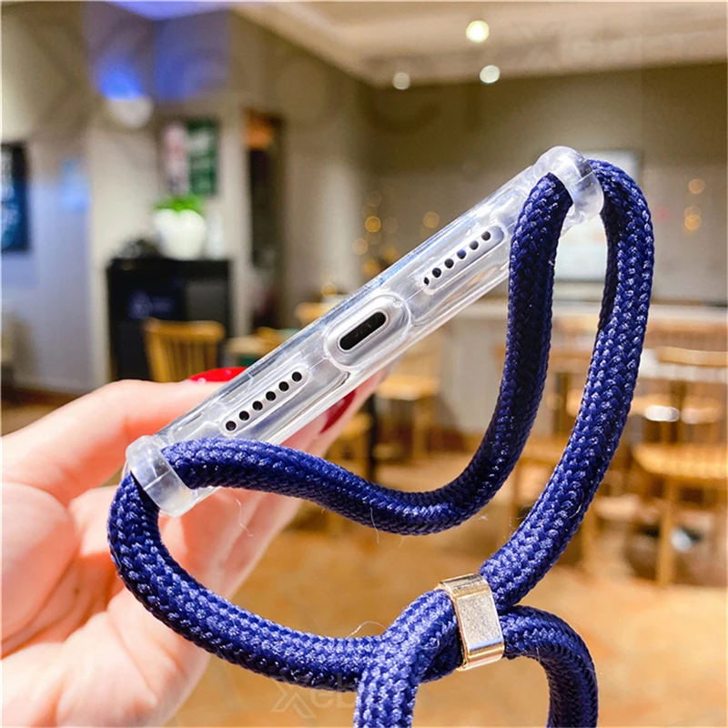 Lanyard Strap Crossbody Cord Rope Clear Case For iPhone 17 16 15