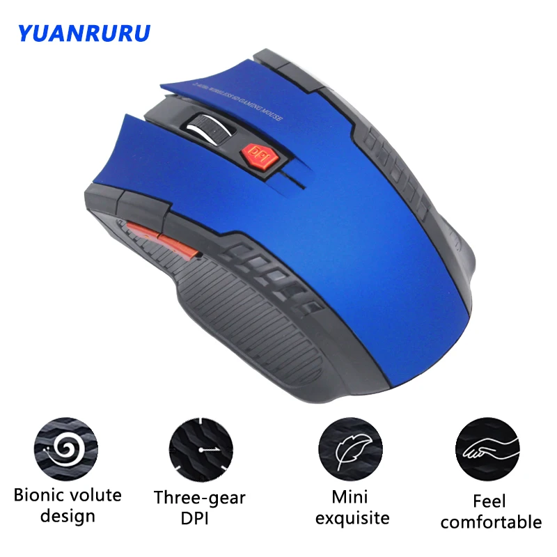 Mouse Da Gioco Wireless 2.4G Mouse Da 2.4Ghz Adattatore Usb Trackball Mouse Usb Mouse Home Office Per Pc Laptop Gaming