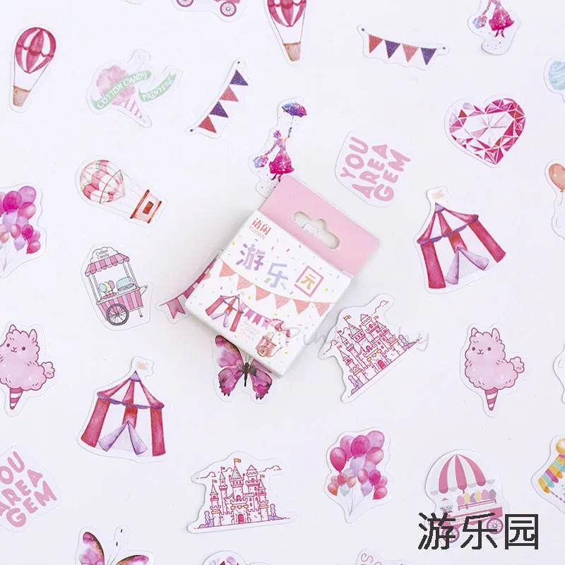 Kawaii Девушка коллекция бумаги маленький дневник мини Японская милая коробочка наклейки Набор Скрапбукинг милые хлопья журнал канцелярские принадлежности - Цвет: 16