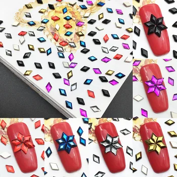 

144pcs 3D Nail Art AB Crystal Hot Drilling High Quality Flat Bottom Diamond Diamond Crystal Rhinestone Fashion Nail Shape Deco