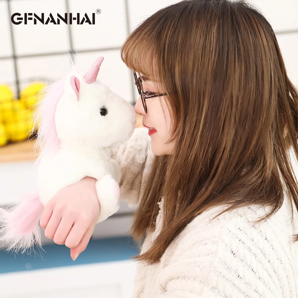 1 шт. 30 см kawaii креативные животные браслет плюшевые игрушки прекрасный единорог Шиба ину Собака Панда игрушка для детей подарок на день рождения кукла