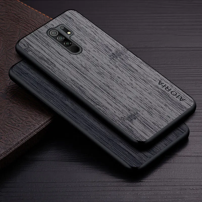 Custodia Per Xiaomi Redmi 9 9A 9T 9C Nfc Funda Bamboo Wood Pattern Custodia In Pelle Per Telefono Coque Di Lusso Per Xiaomi Redmi 9 Custodia Capa