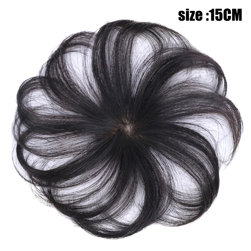 Клип-на волосы Топпер парик человеческих волос парик для наращивания волос для женщин FIF66 - Цвет: 15CM