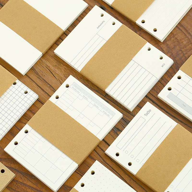 Заполнитель для блокнота с 6 отверстиями бумажный органайзер заправки А7