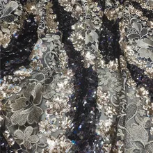Нигерийская кружевная ткань с блестками африканская французская чистая кружевная ткань Золотая вышитая Тюлевая сетчатая кружевная ткань