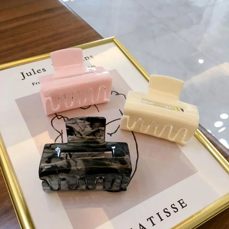 

2020 New Korean Geometric Hair Clip For Women Girls Acetate Hair Claw Hair Clamps Claw Clip Crab Hair Accessories Hairgrip