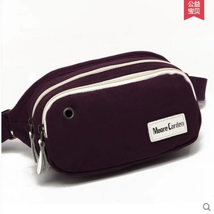 

Outdoor Casual Mobile Phone Waist Bag Men And Women Canvas-Style Cross-Oblique Bag yuan se ze Wallet And