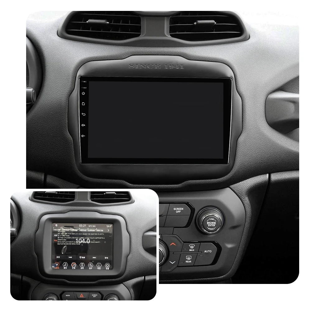 9 Inch Fascias Car Radio Frame For Jeep 