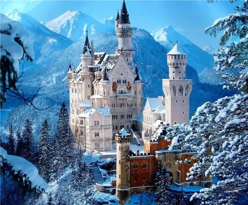 

NEW Arrival 5D Full Square/Round Diamond Painting Cross Stitch Snow Mountain & Castle Diamond Embroidery Diamond Mosaic