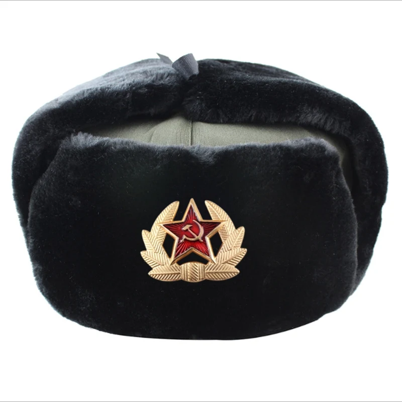 WZCX, советские военные значки, пилот, охотник, шапка, сохраняющая тепло, защита от холода, утолщенная ушанка, ушанка, снежные шапки - Цвет: 10