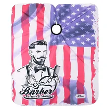 Резка волос Водонепроницаемая Ткань Салон Парикмахерская мантия накидка Парикмахерская(красный