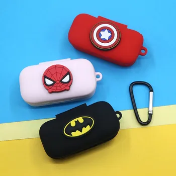 

Cartoon Silicone TPU Case for QCY T5 Protective Case Wireless Bluetooth Earphone Portable Headset Cover with Anti Lost Buckle