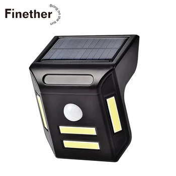

New 4 COB LEDs Solar Powered Motion Sensor Light Waterproof Solar Garden Wall Lamp for Garden Path Security lights