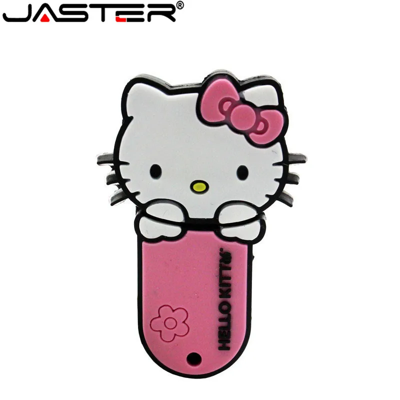 JASTER красочный usb-флеш-накопитель Hello Kitty флэш-накопитель cat специальный подарок мода мультфильм животное USB 2,0 32 Гб 16 Гб 64 Гб стиль оптом
