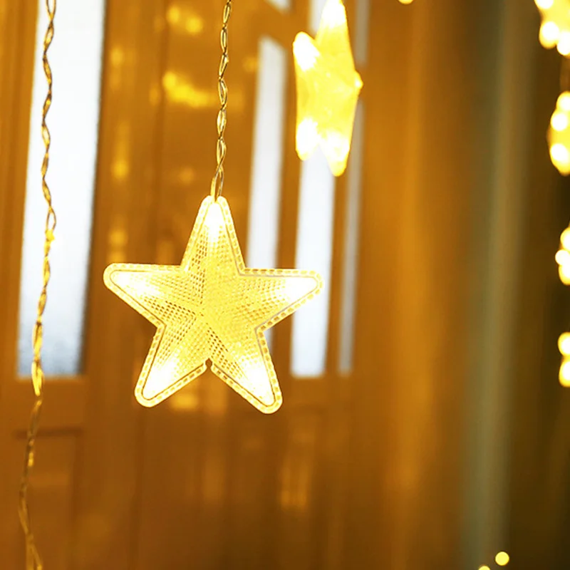 Coversage рождественские Звездные занавески гирлянды сказочные светодиодные гирлянды свадебные занавески наружные декоративные рождественские Вечерние огни