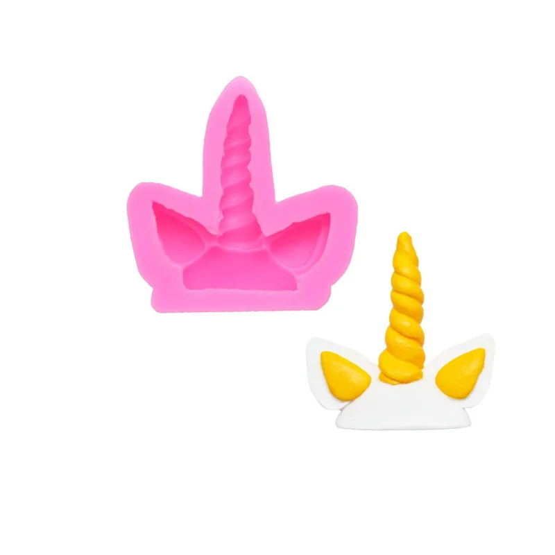 

Cake Tool Cartoon Silicone Ear Mold Sugarcraft Chocolate Fondant Sugar Craft Mold Tools Baking Unicorn