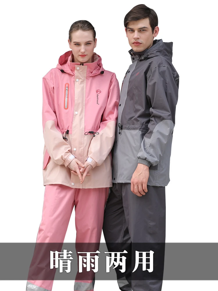 レインコートレインパンツスーツレインコート女性 男性ウォーキングサイクリングボディ防水抗嵐レインコート分割ダブルレインコートジャケット レインコート Aliexpress