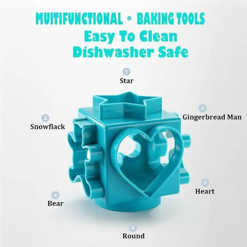 Формочки для печенья многофункциональные 6 в 1 DIY Инструменты для резки торта креативные помадки формы торта молд, аксессуары для выпечки для кухни