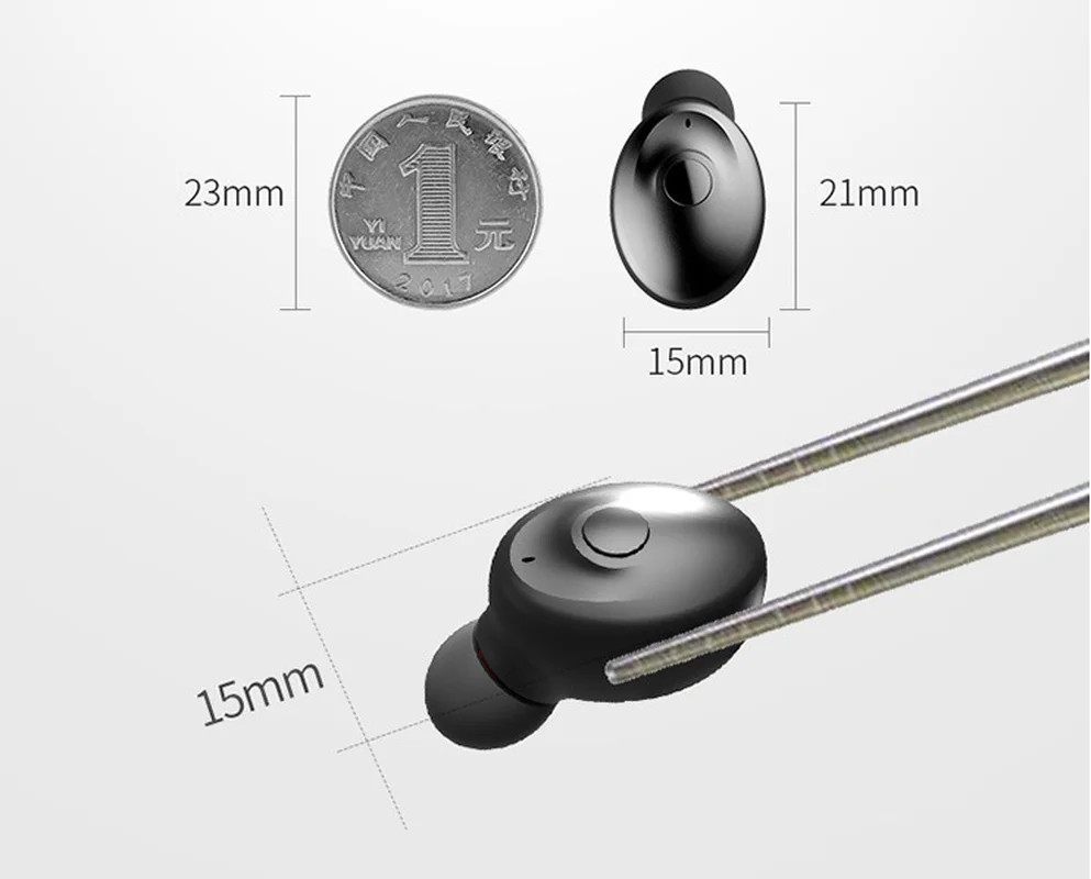 Новинка 2019 миниатюрные беспроводные Bluetooth наушники с USB зарядкой Спортивная