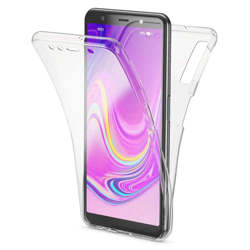 360 градусов полный Чехол для samsung Galaxy A50 30 40 10 M10 20 30 20 60 70 S10 S8 9 плюс 2 в 1 передняя+ задняя крышка Мягкий ТПУ чехол