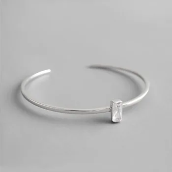 

Warme Farben 925 Sterling Silver Bracelets Crystal Sample Square Bracelet Fine Jewelry Birthday Gifts for Women