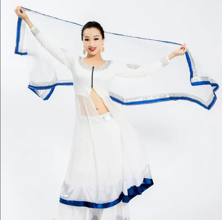 Индийские сари костюм в этническом стиле Kurtas женские узкие танцевальные костюмы