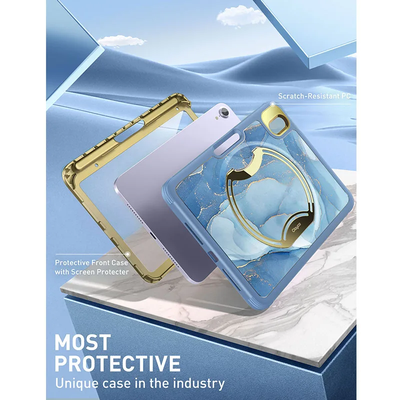 para Ipad Mini Case 2023 Clayco Nebulosa Caixa Protetora Resistente de Corpo Inteiro com Embutido Protetor de Tela Suporte de Lápis - Imagem 6