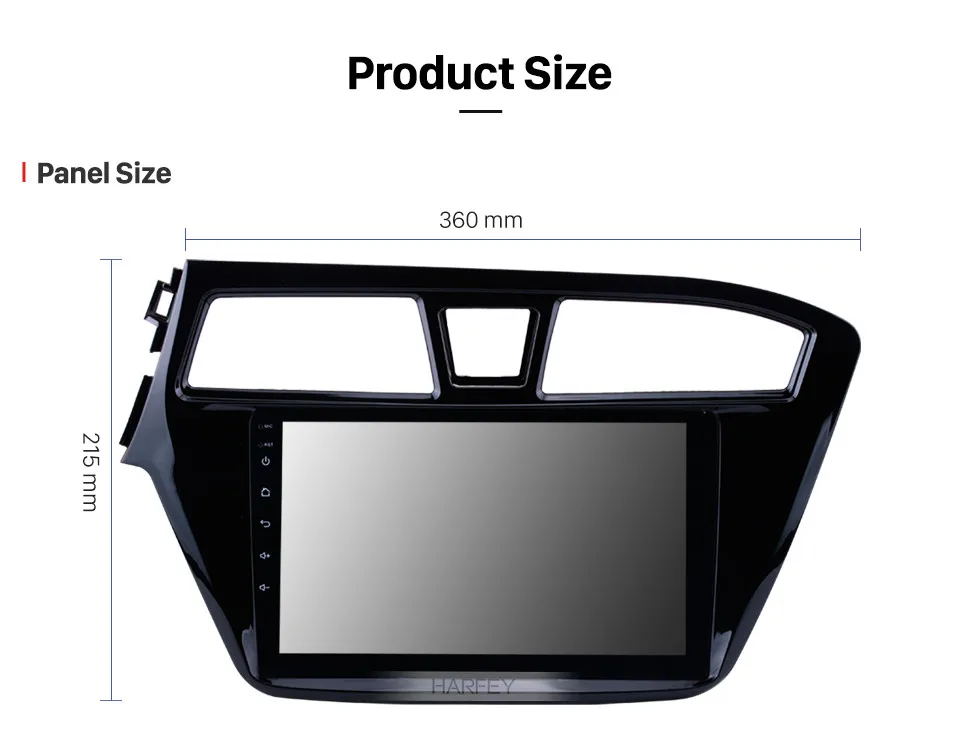 Discount Harfey 2Din 9" GPS Car Radio Android 8.1/9.0 Stereo For 2014 2015 HYUNDAI I20 LHD Touchscreen Multimedia Player Wifi Head Unit 15