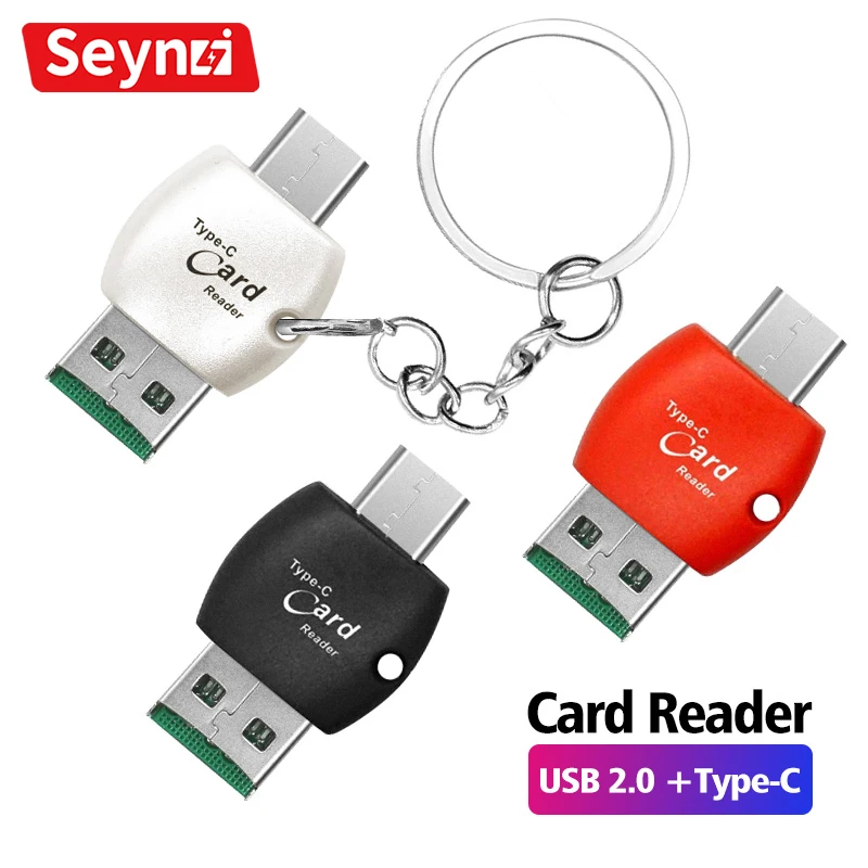 SEYNLI USB C OTG Type SD кардридер 2 в 1 0 TF адаптер смарт-кардридер для Samsung Huawei Phone конвертер |