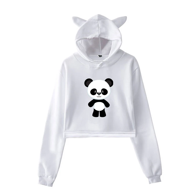 Kawaii/толстовки Харадзюку с пандой; женская розовая одежда; уличная одежда; толстовки в стиле хип-хоп; Одежда для девочек; зимние топы с длинными рукавами