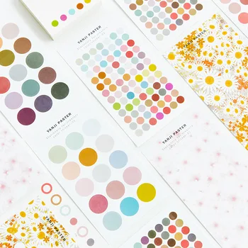 

Creative Basic Colors And Floers Sealing Stickers 3PCS/LOT DIY Index Marker Sticker 150mm*85mm